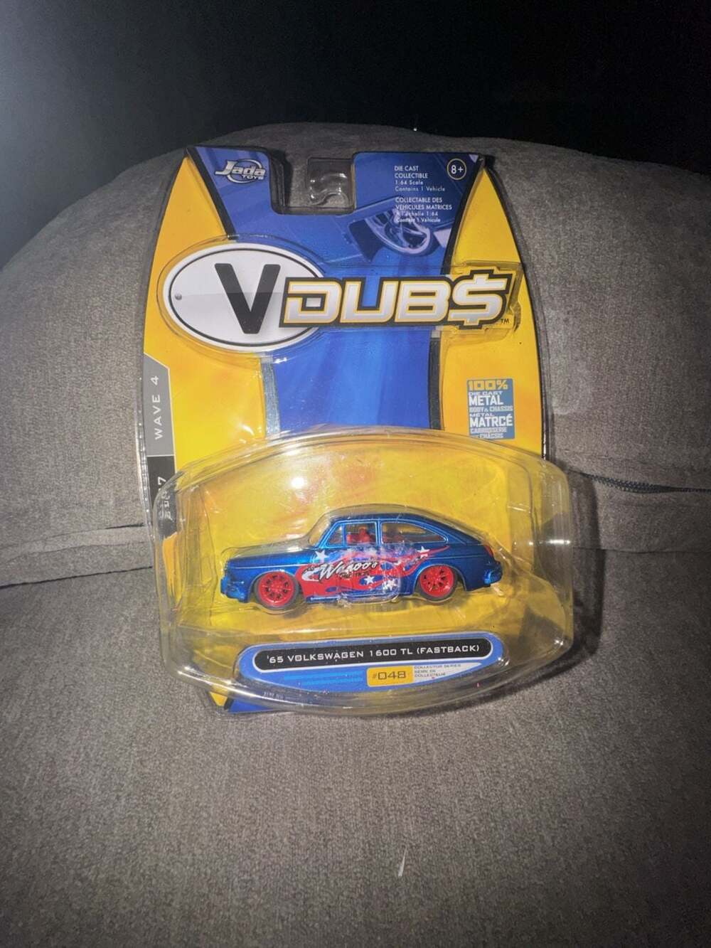 Jada Toys V-Dubs 2007 Wave 4 '65 Volkswagen 1600 TL Fastback #048 Die Cast